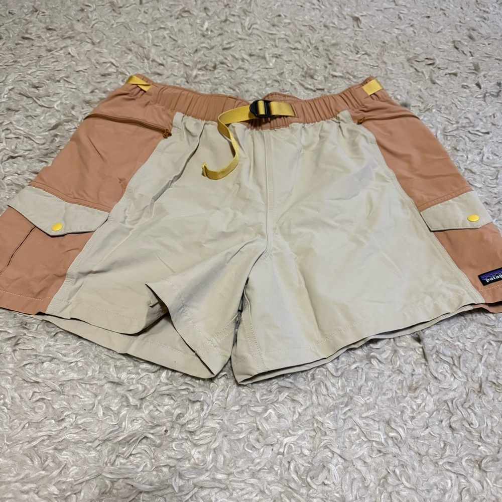 Patagonia Tan and Cream Shorts